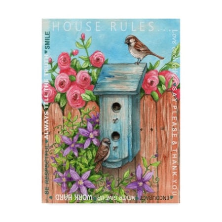 Melinda Hipsher 'Sparrow House Rules' Canvas Art,24x32